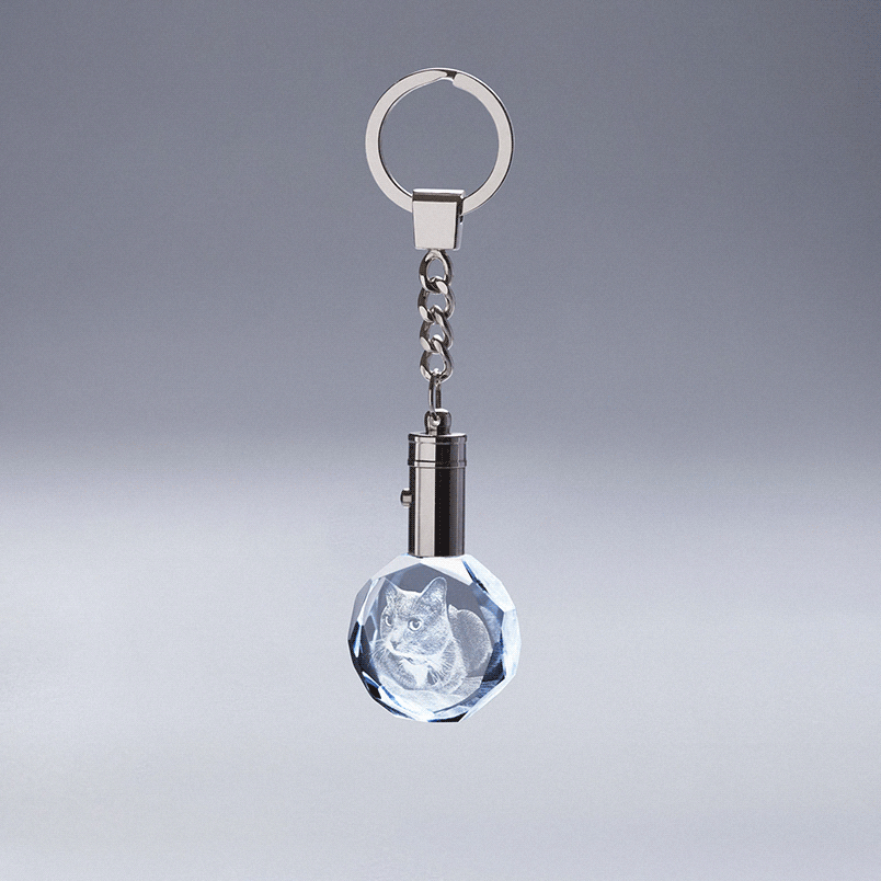 3D Keychain Crystal