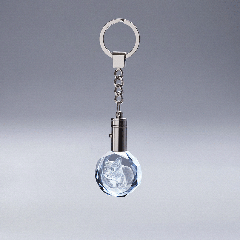 Crystalized Key Chain 3D Keychain Crystal – SOME3D ~ a 3D Crystal Company