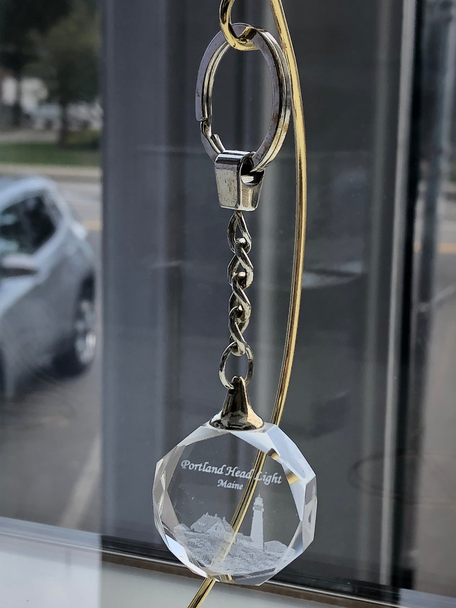 Portland Maine Souvenir Keychain 3D Crystal