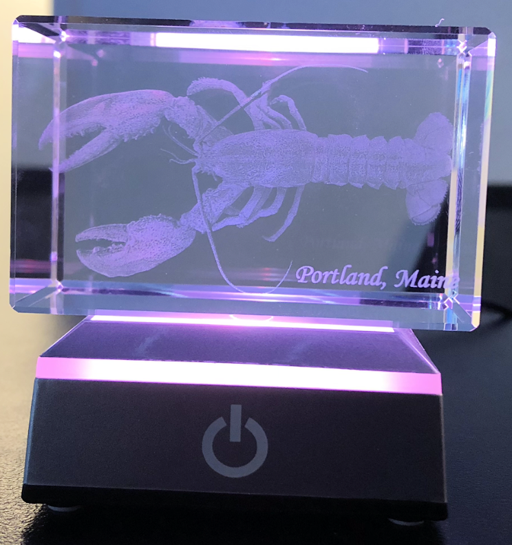 Portland Maine Souvenir Rectangle/Tower 3D Crystal