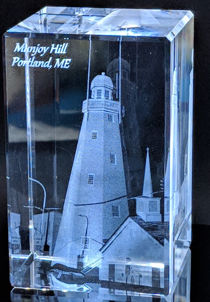 Portland Maine Souvenir Rectangle/Tower 3D Crystal