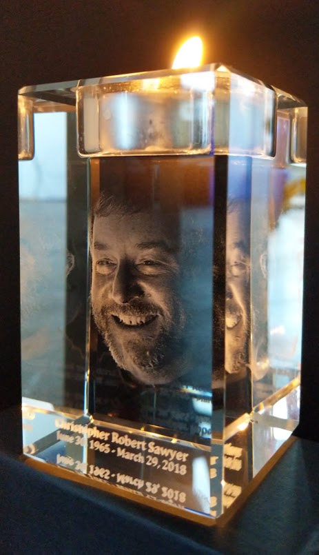 3D Tower Photo Crystal with Candle